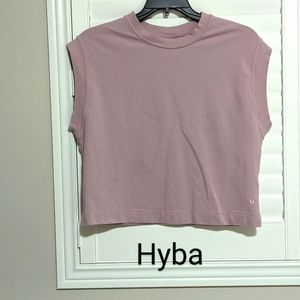 - Hyba loose fit plain cotton Spandex yoga workout crop top. Size M…